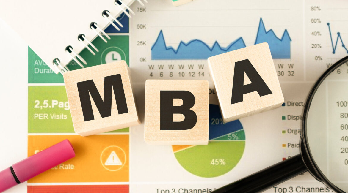 letter of the alphabet of MBA and financial documents