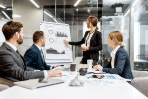 Business people during a conference in the meeting room